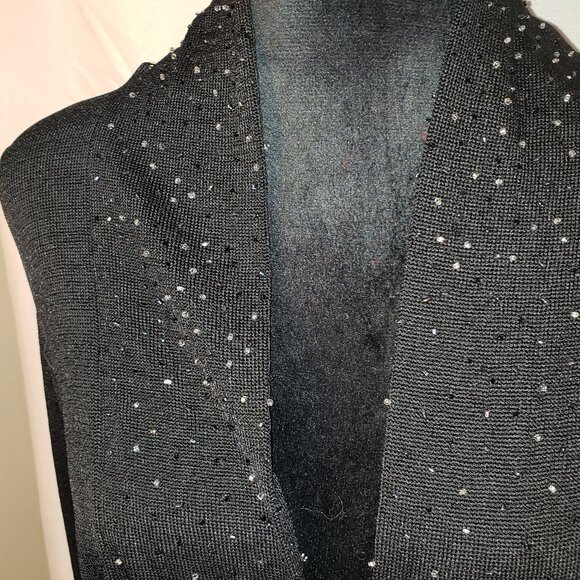 Jones New York Black Open Front Cardigan Sweater - L - Picture 2 of 6